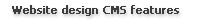 Website design CMS features